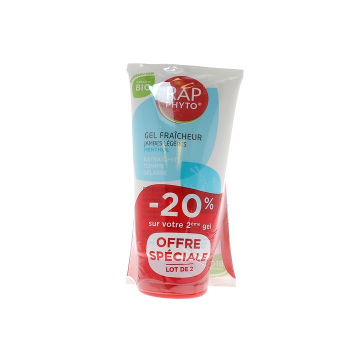 Gel jambes l&eacute;g&egrave;res bio Rap Phyto - lot de 2 tubes de 150 ml