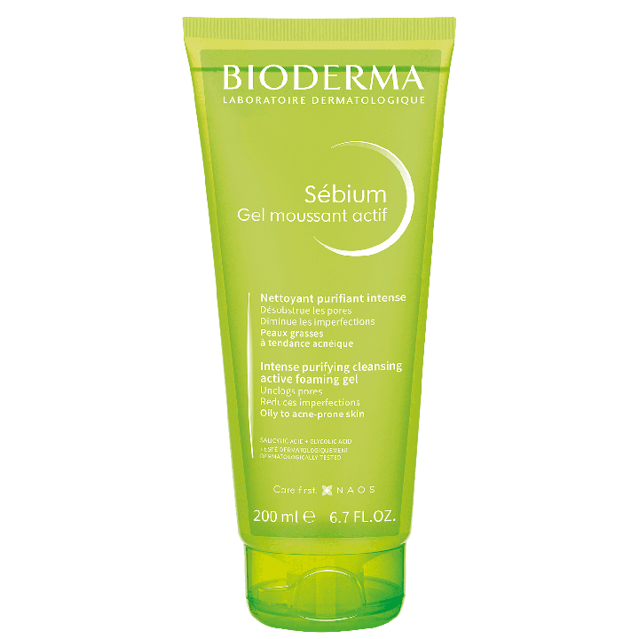 Gel moussant actif peeling S&eacute;bium Bioderma - tube de 100ml