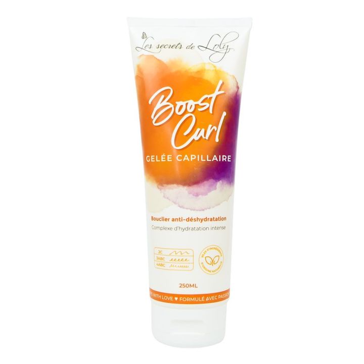 Gel&eacute;e capillaire Boost Curl Les Secrets de Loly - tube de 250ml