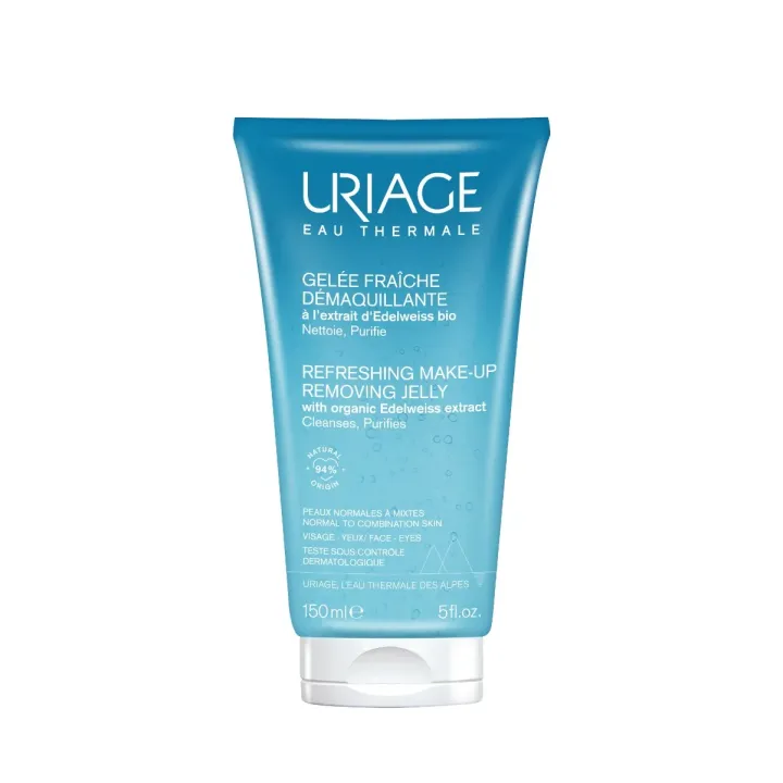 Gel&eacute;e fra&icirc;che d&eacute;maquillante Uriage - tube de 150ml