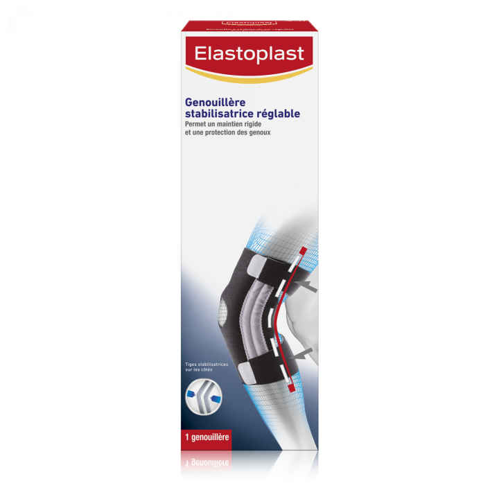 Genouill&egrave;re stabilisatrice r&eacute;glable sport Elastoplast - 1 genouill&egrave;re ajustable taille unique