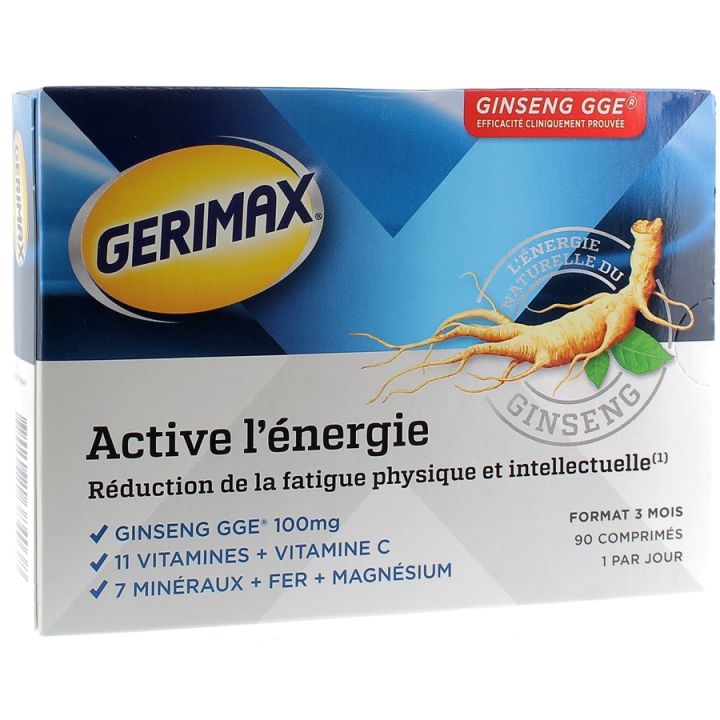 Gerimax active l'&eacute;nergie - boite de 90 comprim&eacute;s