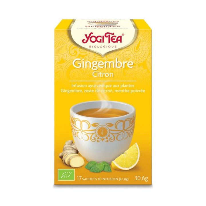 Gingembre citron BIO Yogi Tea - boite de 17 sachets 