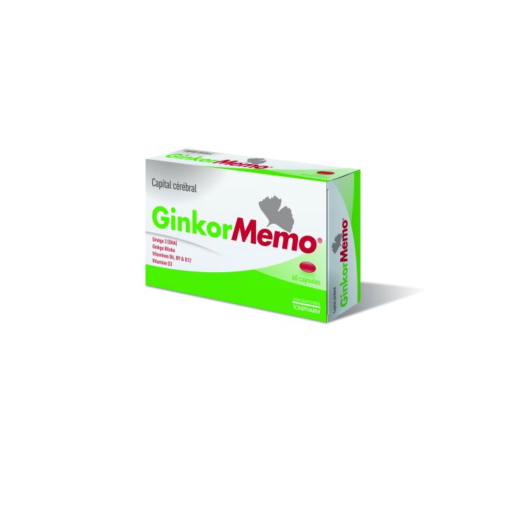 GinkorMemo capital c&eacute;r&eacute;bral Tonipharm - bo&icirc;te de 60 capsules