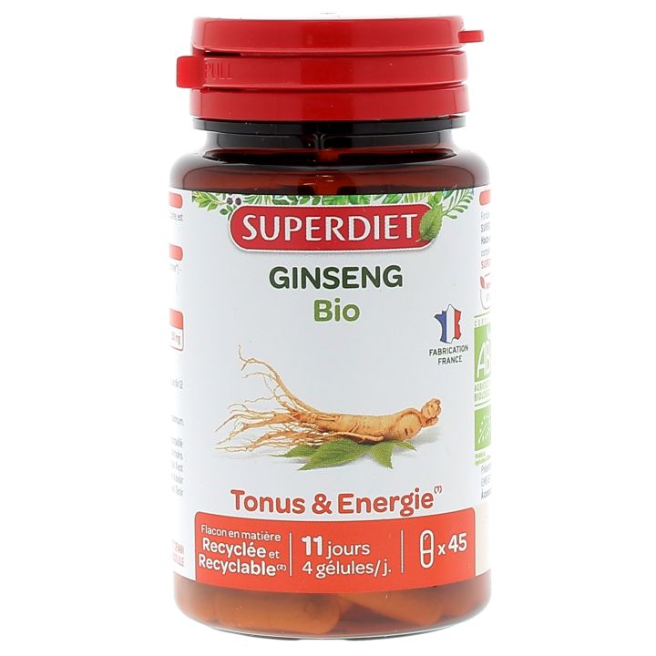 Ginseng bio Super Diet - boite de 45 g&eacute;lules