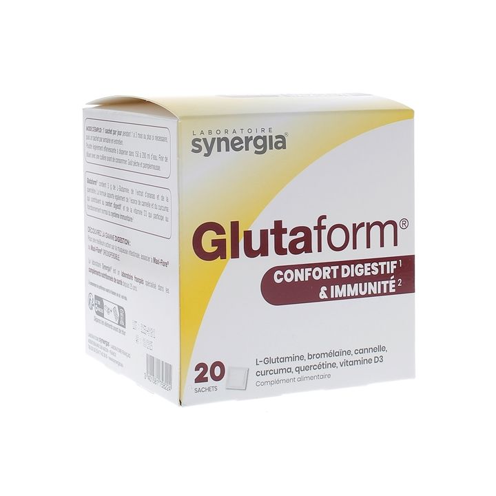 Glutaform Confort digestif et immunit&eacute; Synergia - bo&icirc;te de 20 sachets