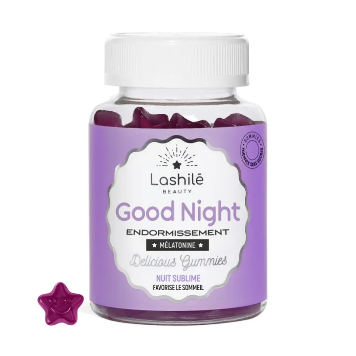 Good Night nuit sublime Lashil&eacute; Beauty - pot de 30 gummies