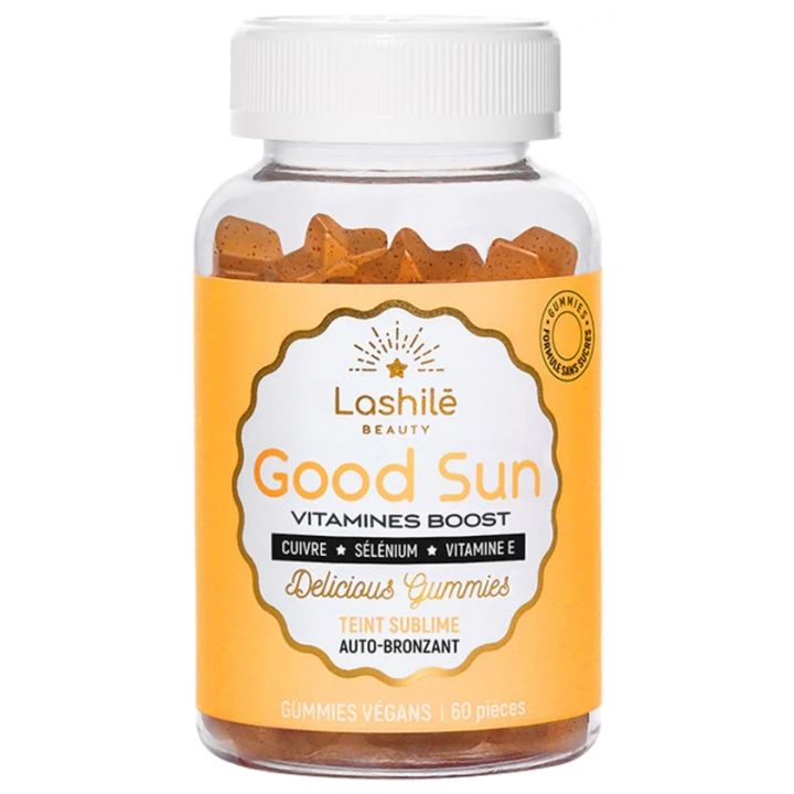 Good Sun vitamines boost teint sublime auto-bronzant Lashil&eacute; Beauty - pot de 60 gummies