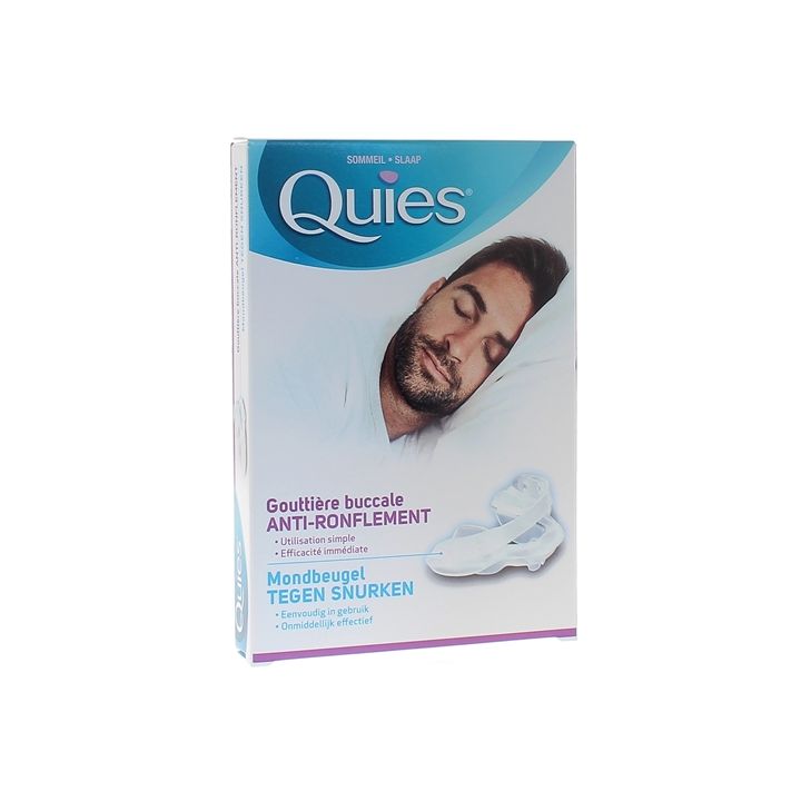 Goutti&egrave;re buccale anti-ronflement Quies - bo&icirc;te d'une goutti&egrave;re