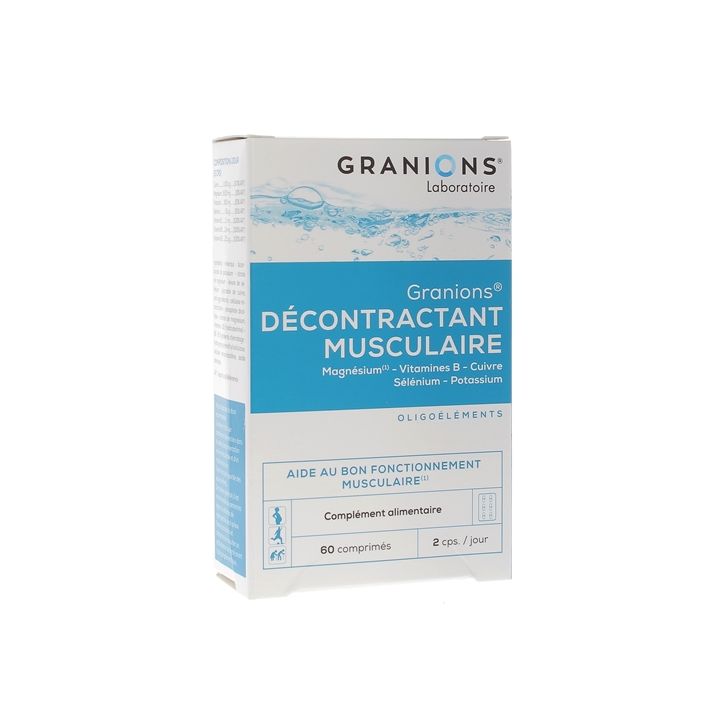 D&eacute;contractant musculaire Granions - bo&icirc;te de 60 comprim&eacute;s
