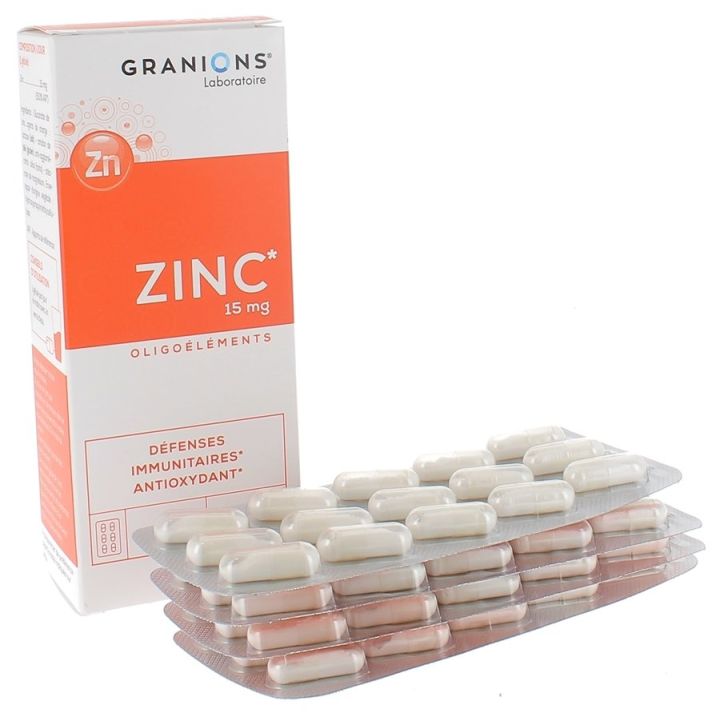 Granions Zinc Oligo&eacute;l&eacute;ments D&eacute;fenses Immunitaires Antioxydant - bo&icirc;te de 60 g&eacute;lules
