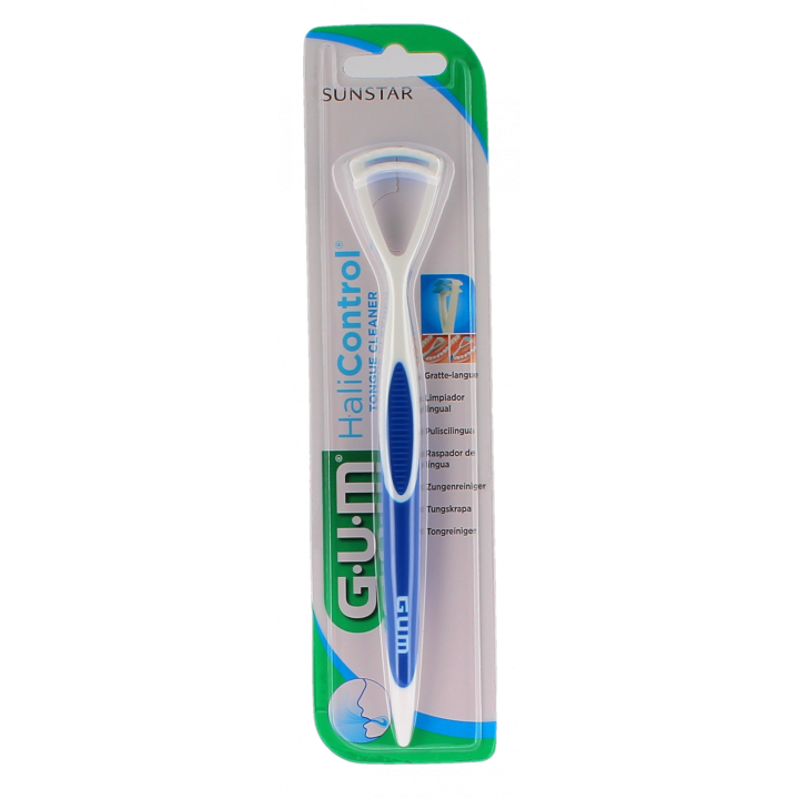 HaliControl Gratte-langue double action GUM - 1 gratte-langue
