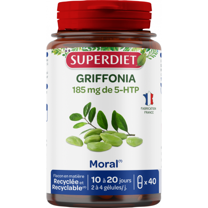 Griffonia moral Superdiet - pot de 40 g&eacute;lules