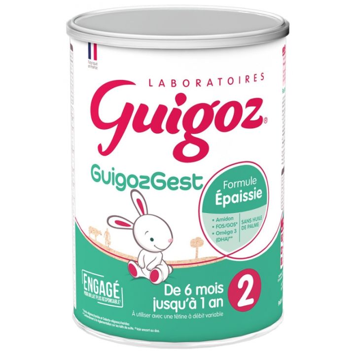Guigoz Gest Formule &eacute;paissie lait 2&egrave;me &acirc;ge - pot de 780 g