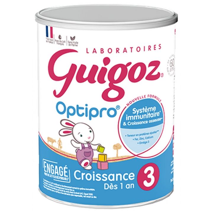 Optipro Lait en poudre croissance 3 d&egrave;s 1 an Guigoz - pot de 780g