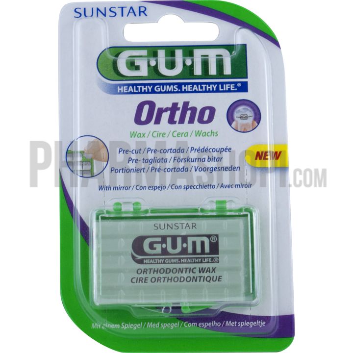 Gum ortho cire orthodontique pr&eacute;d&eacute;coup&eacute;e - 1 bo&icirc;te de cire