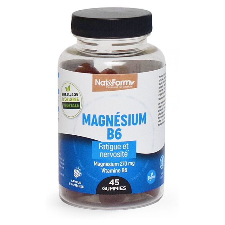 Gummies magn&eacute;sium B6 Nat&Form - pot de 45 gommes