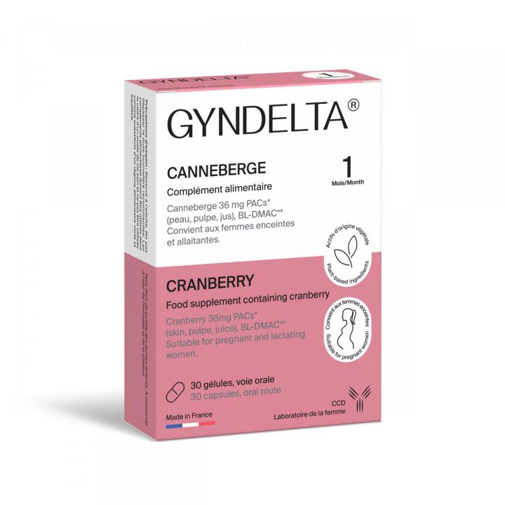Gyndelta cranberry - bo&icirc;te de 30 g&eacute;lules