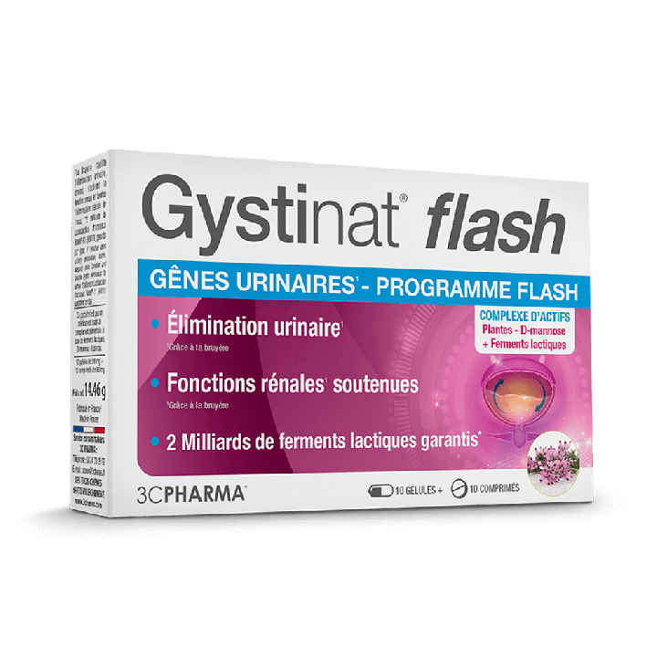 Gystinat Flash 3C Pharma - bo&icirc;te de 10 g&eacute;lules + 10 comprim&eacute;s