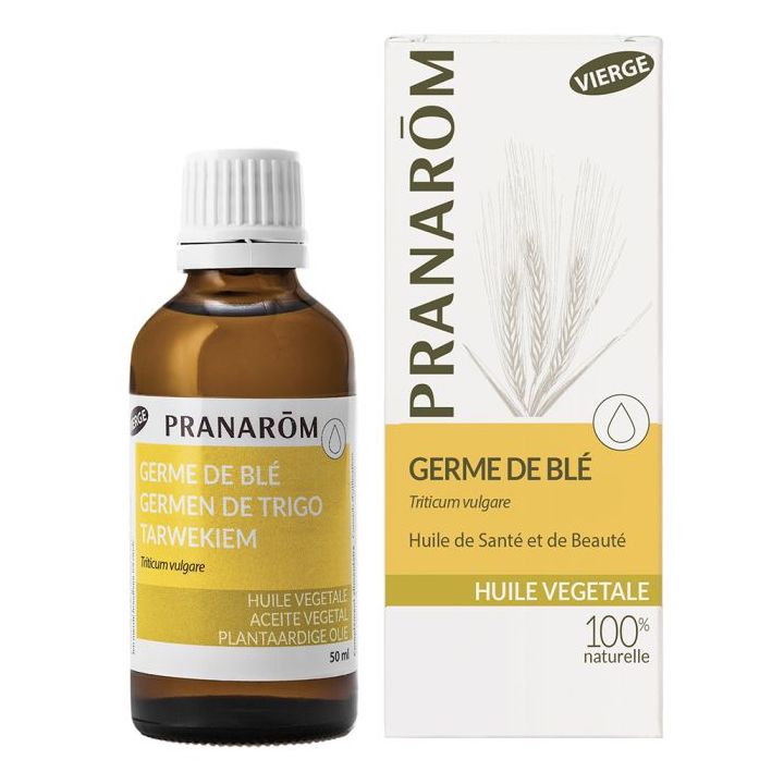 Huile v&eacute;g&eacute;tale BIO germe de bl&eacute; Pranar&ocirc;m - flacon de 50 ml