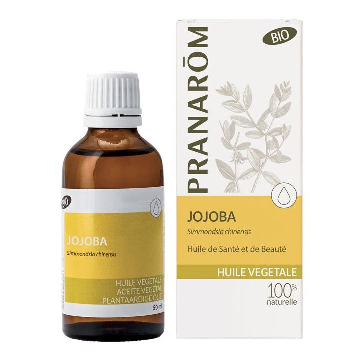 Huile v&eacute;g&eacute;tale BIO de jojoba Pranar&ocirc;m - flacon de 50 ml