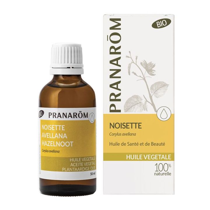 Huile v&eacute;g&eacute;tale BIO de noisette Pranar&ocirc;m - flacon de 50 ml