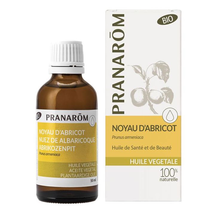 Huile v&eacute;g&eacute;tale BIO noyau d'abricot Pranar&ocirc;m - flacon de 50 ml