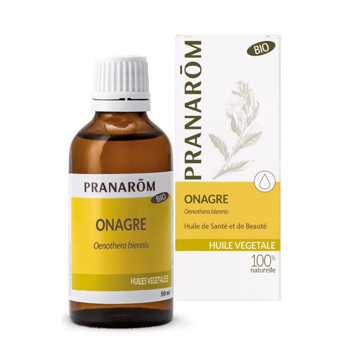 Huile v&eacute;g&eacute;tale d'Onagre bio Pranar&ocirc;m - flacon de 50 ml
