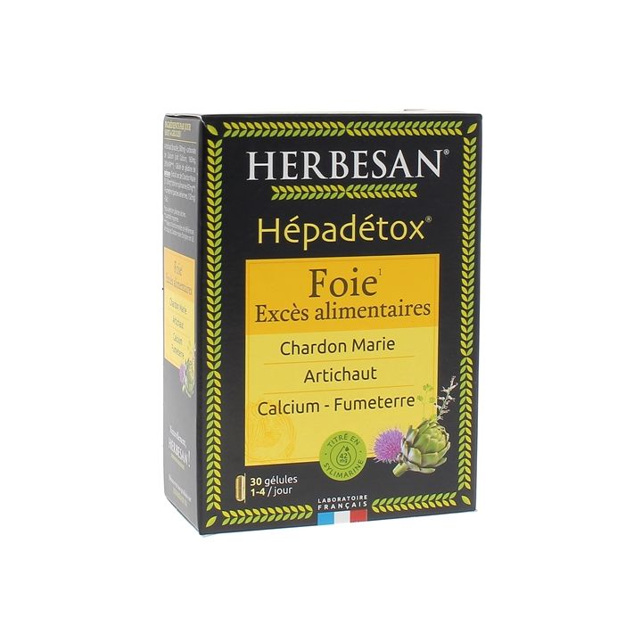 H&eacute;pad&eacute;tox Herbesan - bo&icirc;te de 30 g&eacute;lules