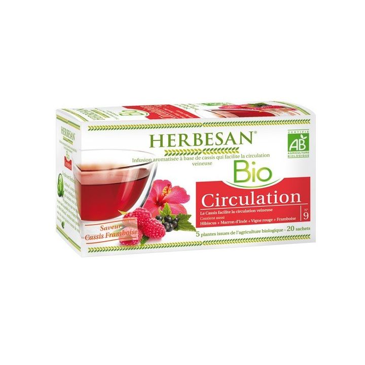 Herbesan Infusion Circulation &eacute;limination BIO - 20 sachets