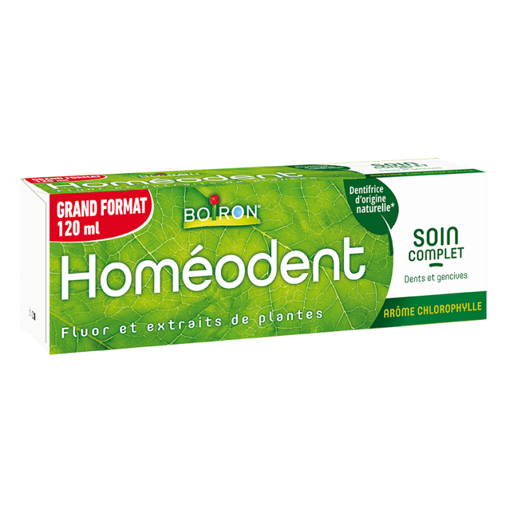 Hom&eacute;odent soin complet dents et gencives go&ucirc;t chlorophylle Boiron - tube de 120 ml