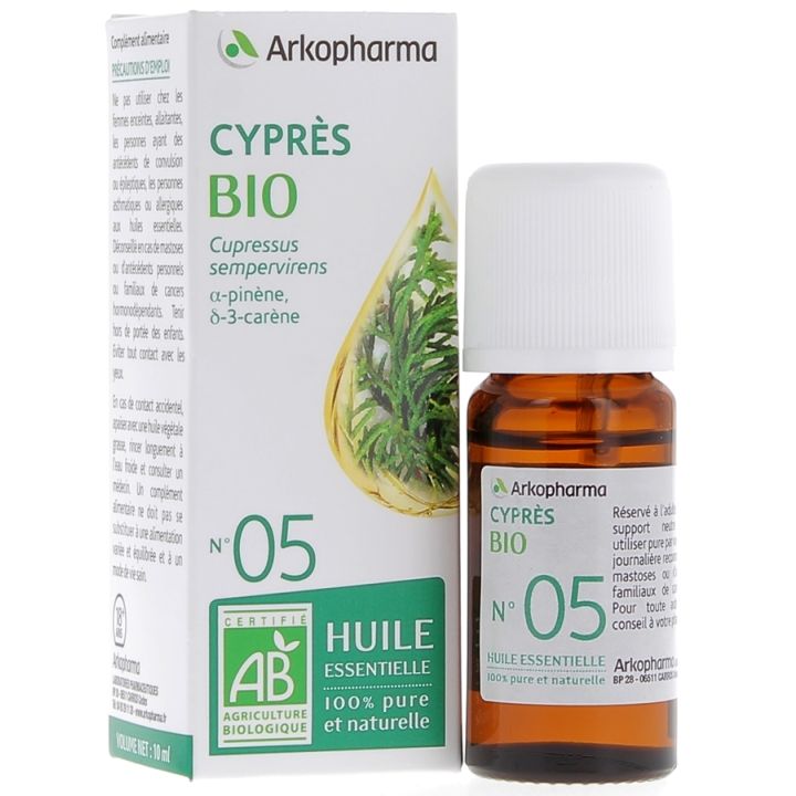 Huile Essentielle Cypr&egrave;s Bio n&deg;05 Arkopharma - flacon de 10 ml