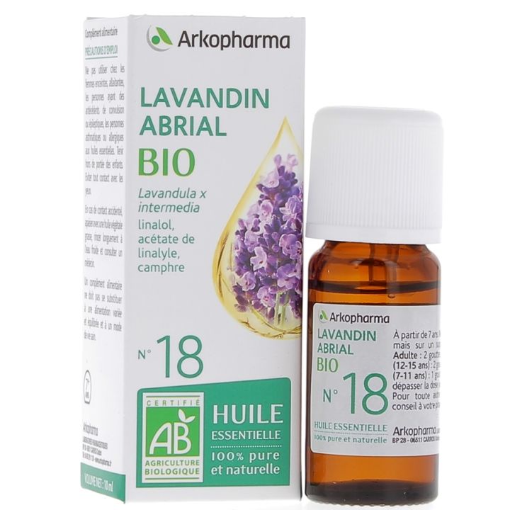 Huile Essentielle Lavandin Abrial Bio n&deg;18 Arkopharma - flacon de 10 ml