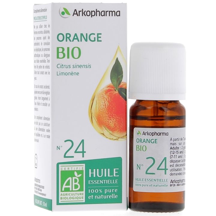 Huile Essentielle Orange Bio n&deg;24 Arkopharma - flacon de 10 ml