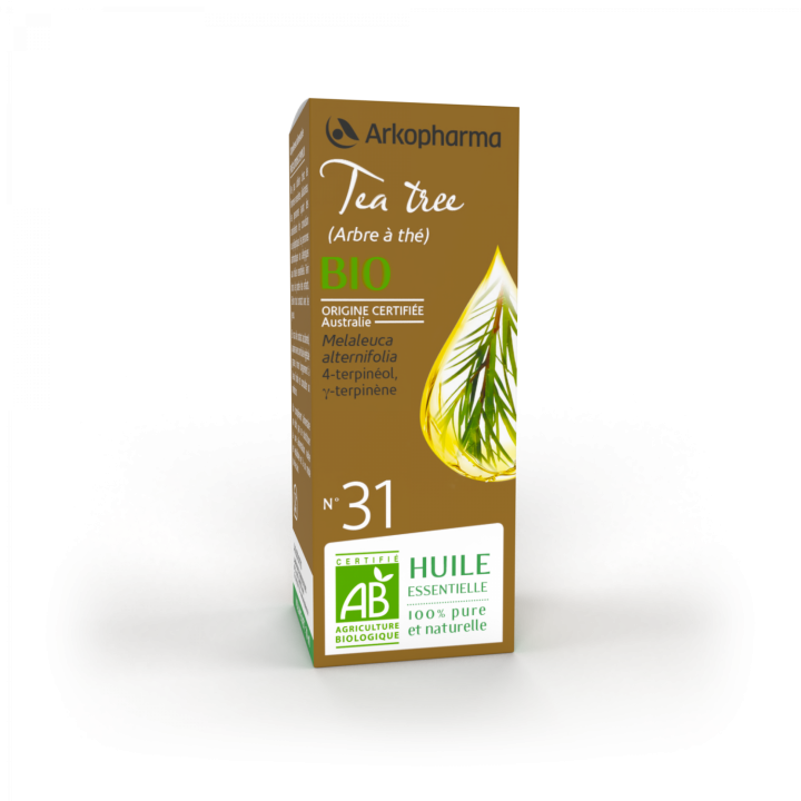 Huile essentielle Tea Tree (arbre &agrave; th&eacute;) Bio n&deg;31 Arkopharma - flacon de 10 ml