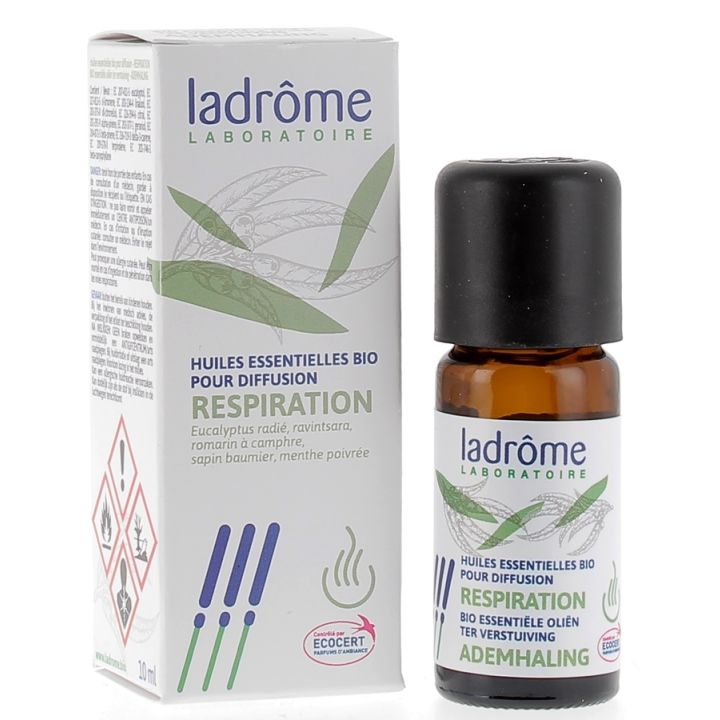 Huile essentielle pour diffusion respiration bio Ladr&ocirc;me - flacon de 10 ml