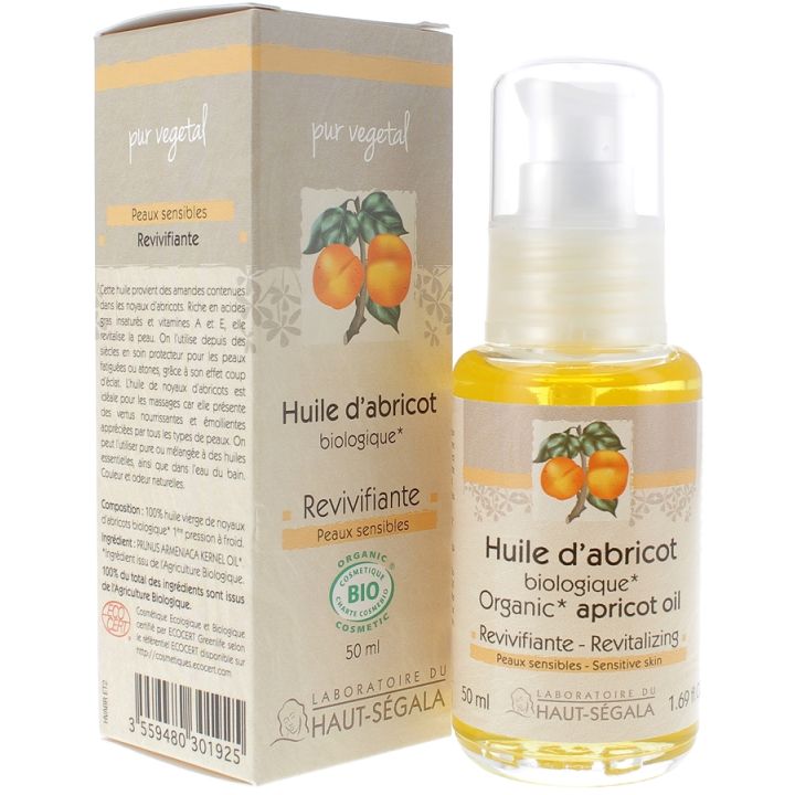 Huile d'Abricot Bio Revivifiante Laboratoire Haut-S&eacute;gala - flacon de 50 ml