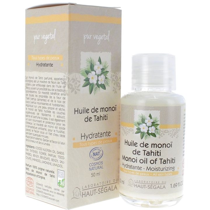 Huile de Mono&iuml; de Tahiti Bio Hydratante Laboratoire Haut-S&eacute;gala - flacon de 50 ml