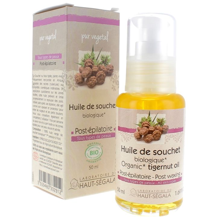Huile de souchet bio post-&eacute;pilatoire Laboratoire Haut-S&eacute;gala - flacon de 50 ml