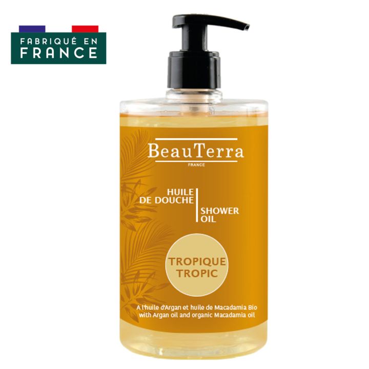Huile de douche Tropical BeauTerra - 1 flacon &agrave; pompe de 750 ml