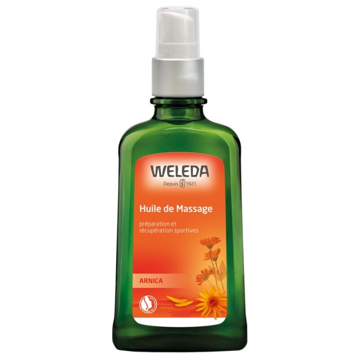 Huile de massage &agrave; l'Arnica Weleda - flacon-pompe de 100 ml
