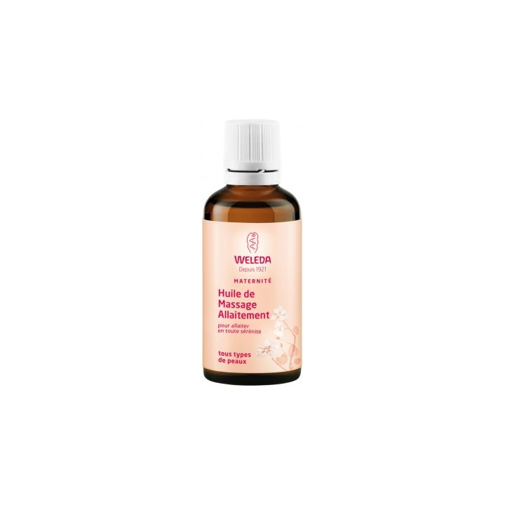 Huile de massage allaitement Weleda - flacon de 50 ml