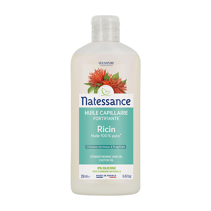 Huile de ricin 100% pure Natessance - tube de 250ml