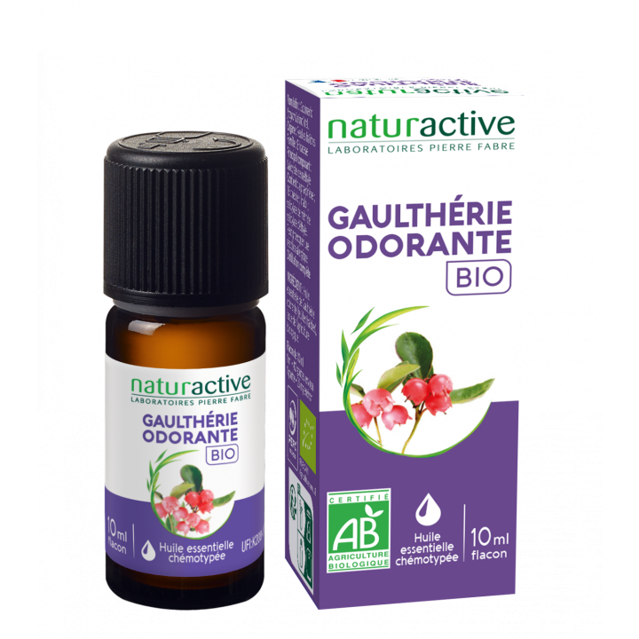 Huile essentielle Gaulth&eacute;rie odorante bio Naturactive - flacon de 10ml