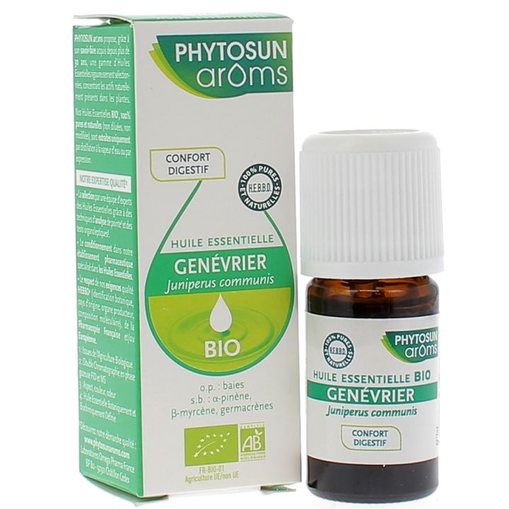 Huile essentielle Gen&eacute;vrier BIO Phytosun Ar&ocirc;ms - Flacon de 5 ml