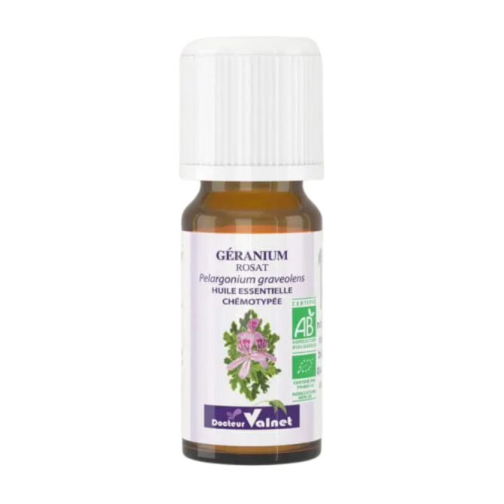 Huile essentielle G&eacute;ranium rosat Bio Dr Valnet - 10 ml