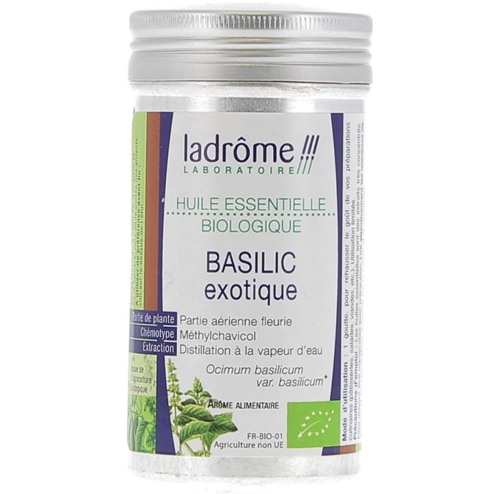 Huile essentielle basilic exotique Bio Ladr&ocirc;me - flacon de 10 ml