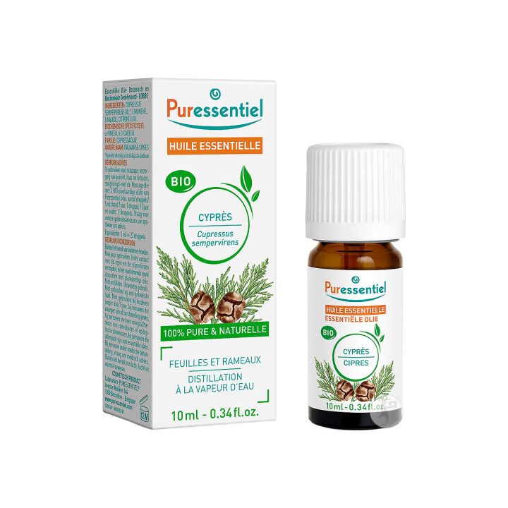 Huile essentielle bio Cypr&egrave;s Puressentiel - flacon de 10 ml