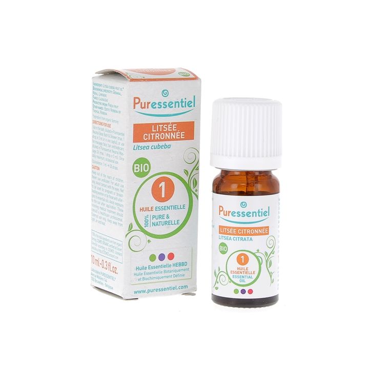 Huile essentielle bio Lits&eacute;e citronn&eacute;e Puressentiel - flacon de 10ml
