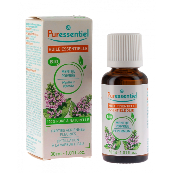 Huile essentielle bio Menthe poivr&eacute;e Puressentiel - flacon de 30 ml